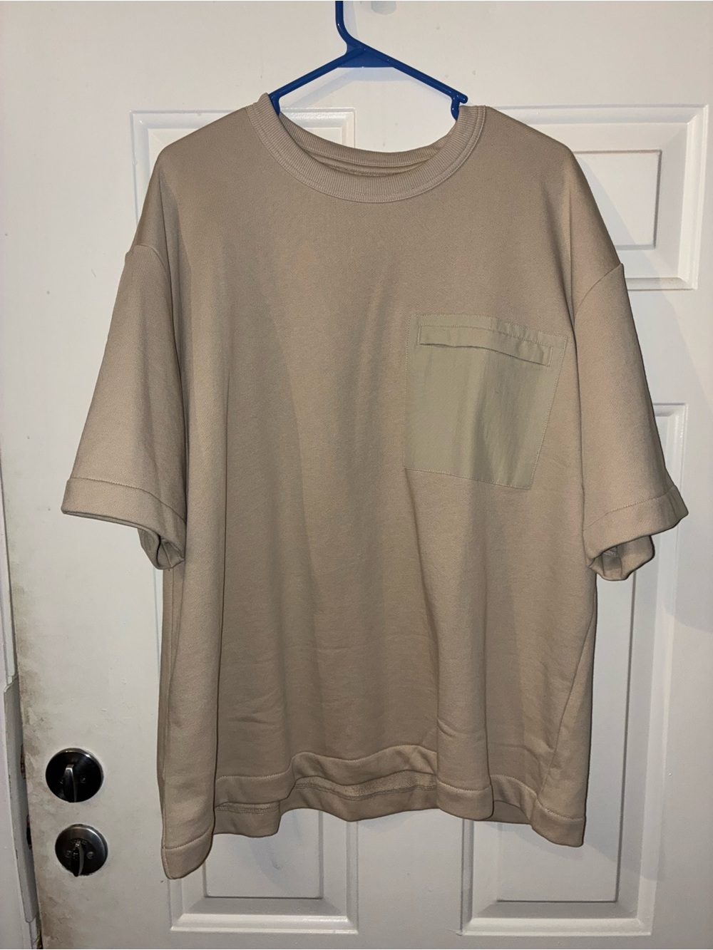 Men's Short-Sleeve Pocket Shirt in Beige